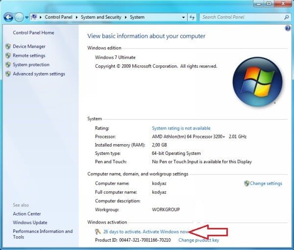 Windows 7 Home Premium Product Key