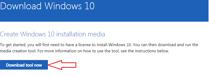 media creation tool to download windows 10