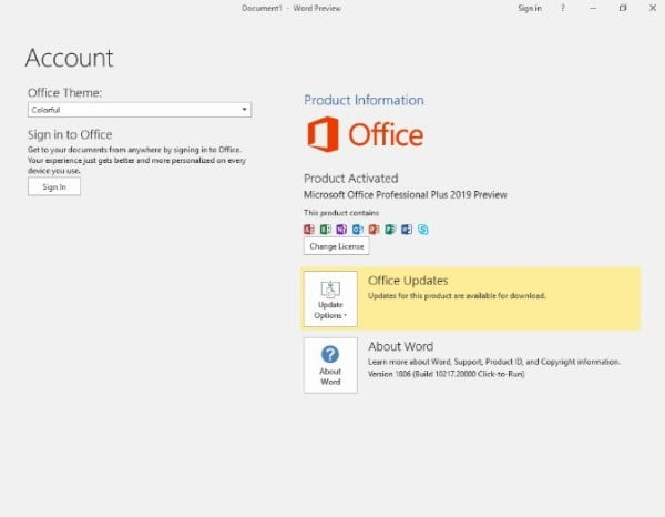 Microsoft Office 19 Product Key Free