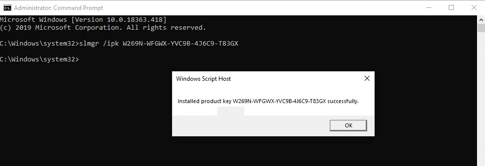 install Windows 10 kms key