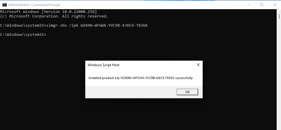 windows 11 pro default product key