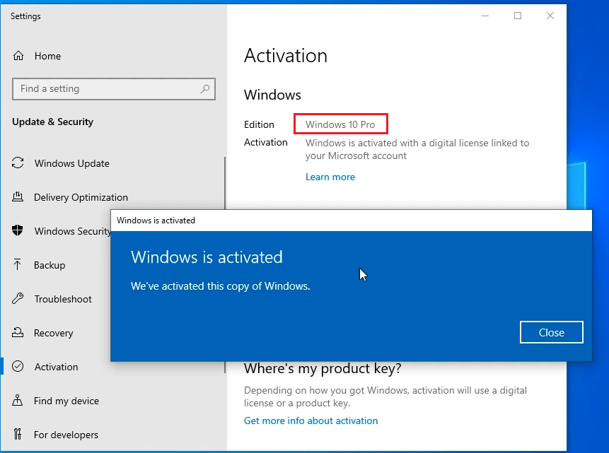 How to Activate Windows 10 Pro