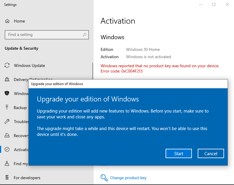 Windows 10 Home to Pro Upgrade Key free