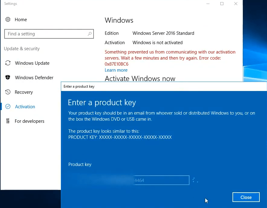 Windows Server 2016 Product Key Free