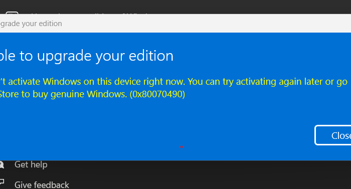 How to fix the error 0x80070490 Windows 11