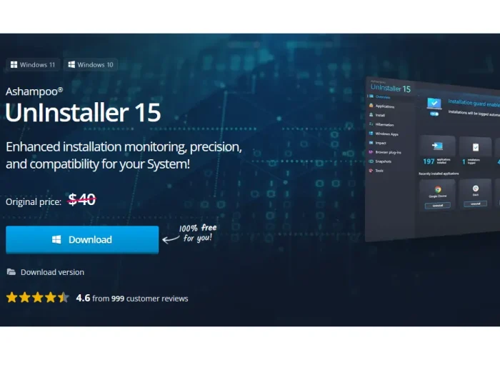 Download Ashampoo UnInstaller 15 for Free